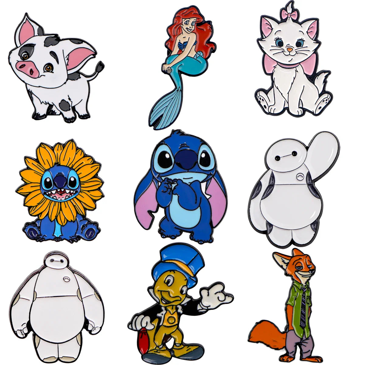 Mermaid Fox Enamel Pins Kawaii Brooch Lapel Badges Jewelry Gifts