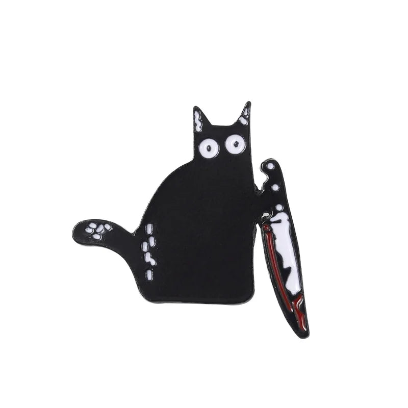 Cartoon Cat Enamel Pin Kitten Brooch Badge Lapel Jewelry Gift