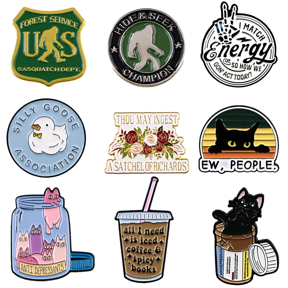Cute Vivid Enamel Pin Badges for Jewelry, Lapel Pins, Brooches, Manga Gifts, Backpack Accessories