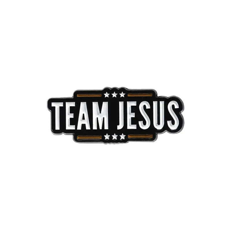 Creative Jesus Enamel Pins Cross Brooches Lapel Badges Jewelry Gift