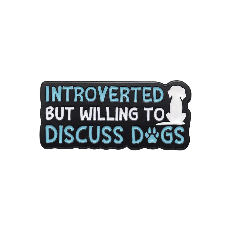 Pet Your Dog Enamel Pin Funny Quote Brooch Lapel Badge Gift for Dog Lovers