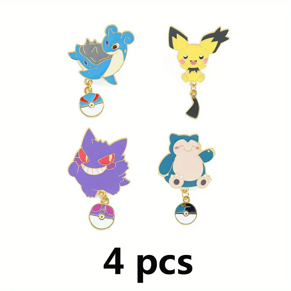Anime Squirtle Gengar Enamel Pin Brooch Set - Fashion Backpack Jewelry Badge
