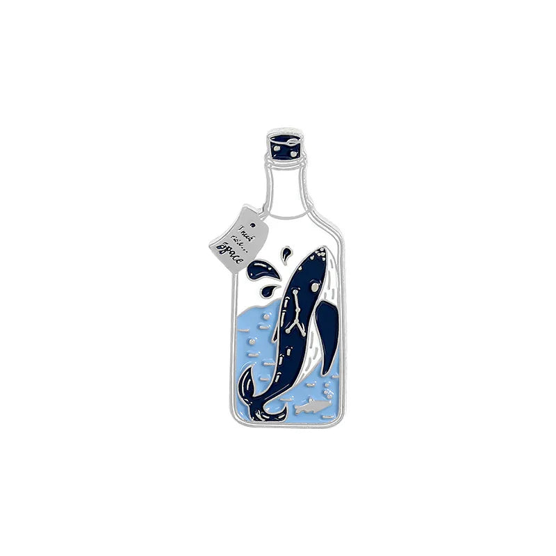 Whale Astronaut Enamel Pin Brooch Badge Gift