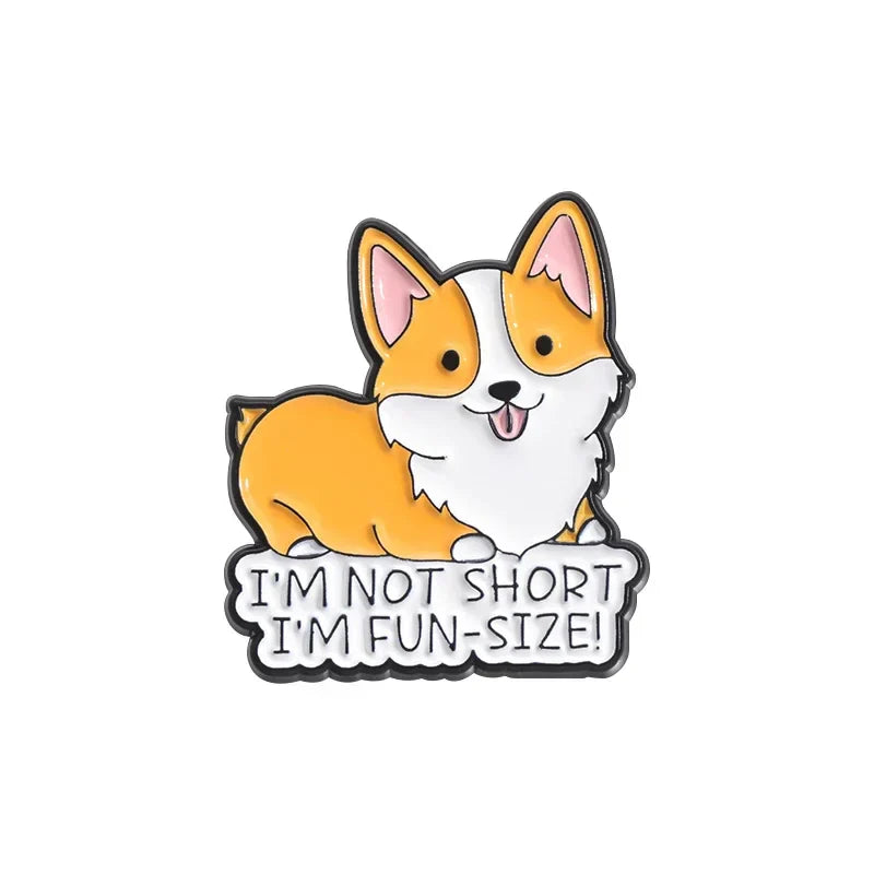 Corgi Enamel Pins Kawaii Dog Brooches Cute Animal Jewelry Accessories