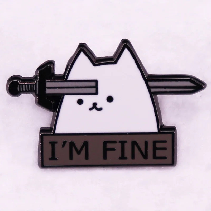 LIFE KILLS ME Enamel Brooch Animal Pin Lapel Badge Fashion Jewelry Accessories Gifts