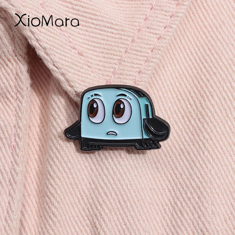 Brave Toaster Enamel Pin Animation Brooch Lapel Badge Jewelry Gift