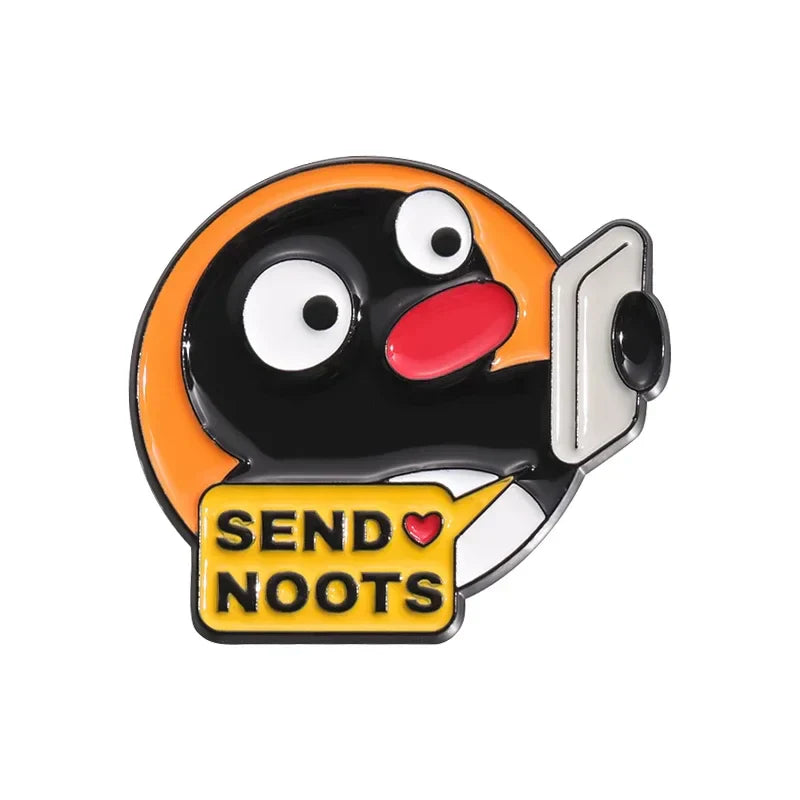 Black Baby Penguin Enamel Pin - Funny Lapel Badge Jewelry Gift