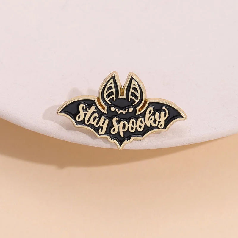 Bat Enamel Lapel Pin Brooch Jewelry for Hat Backpack Badge Gifts