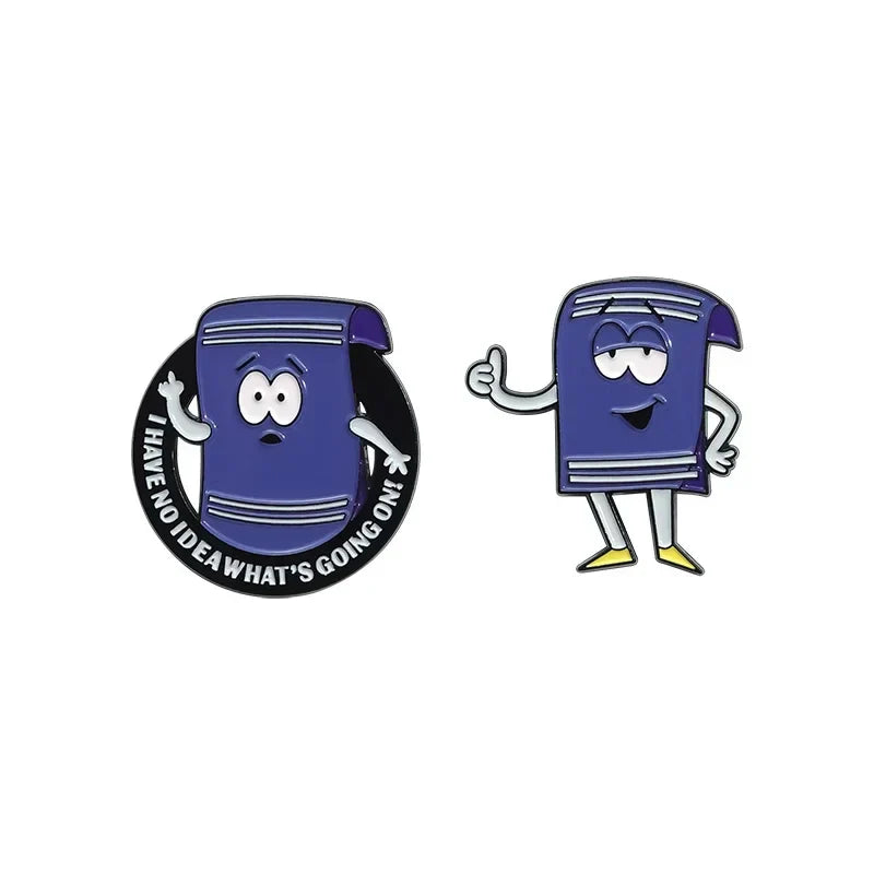 Funny Anime Enamel Pins - Comedy Towel Brooch Lapel Badge Jewelry Gift