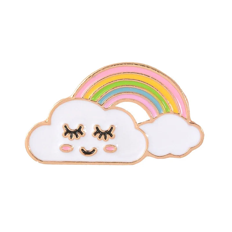 Rainbow Enamel Brooch Letter Pins Clothing Backpack Badge Jewelry Accessories