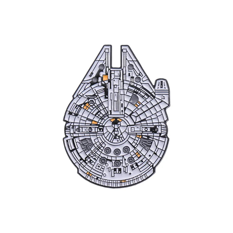 Millennium Falcon Enamel Pins Sci-Fi Movie Souvenir Brooch Lapel Badge Gift