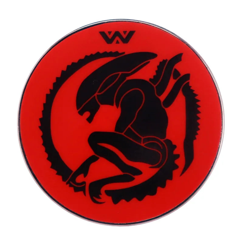 Hard Enamel Alien Spaceship Lapel Pin Sci-fi Horror Gift