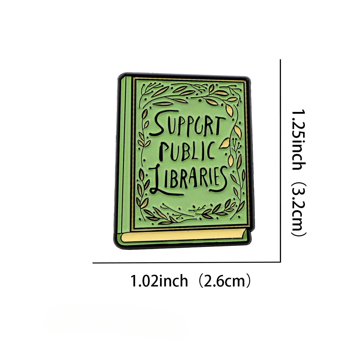 Support Libraries Enamel Pin, Librarian Gift, Book Lover Accessory