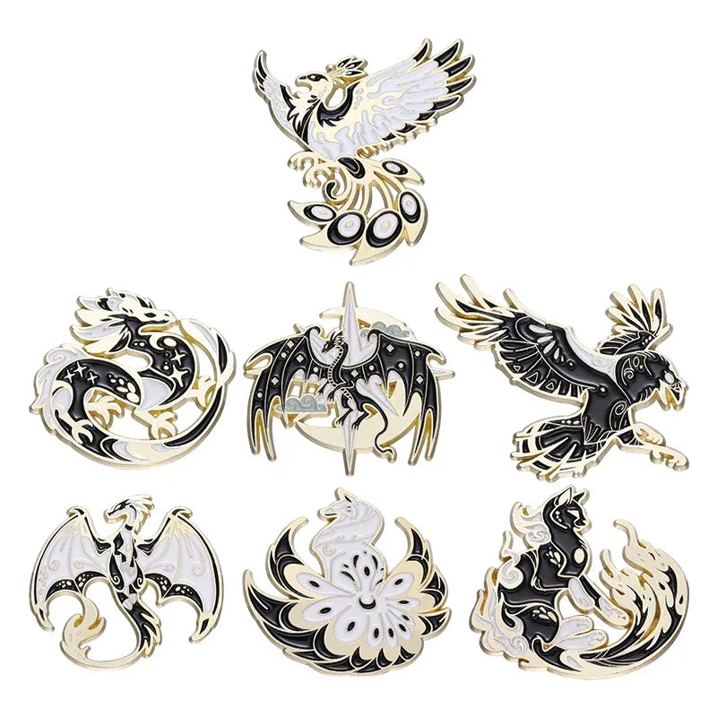 Eagle Dragon Bird Enamel Pin Brooch Badge Jewelry Accessories Wholesale Lapel Gifts