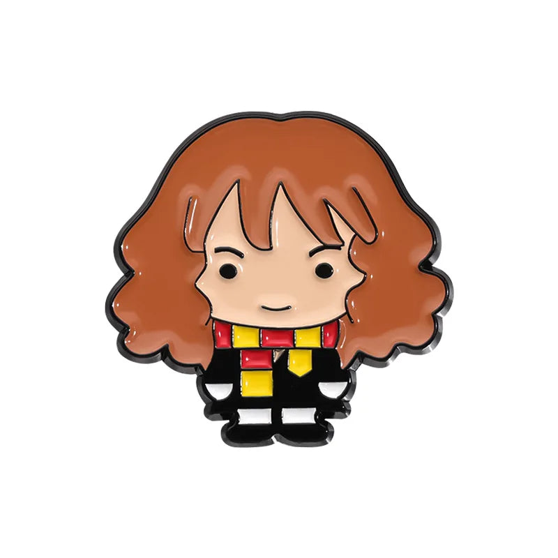 Harry Potter Brooch Anime Figure Voldemort Dobby Magic World Pins Accessories Gifts