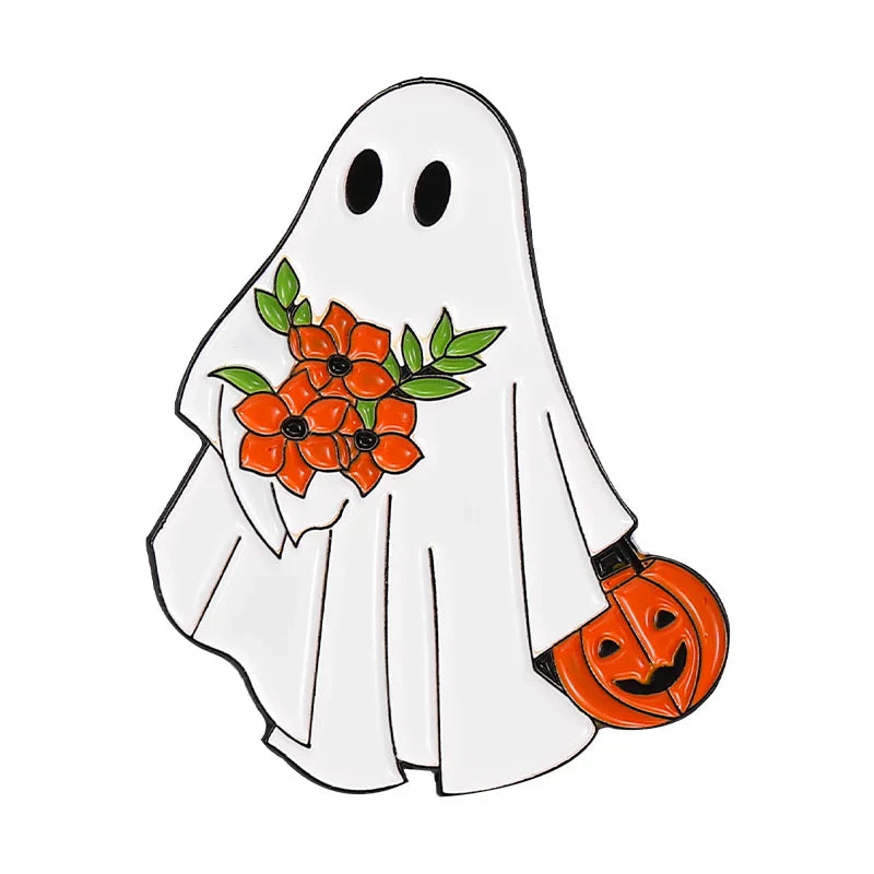 Halloween Ghost Devil Pumpkin Enamel Pins Brooches Lapel Badges Jewelry Gifts