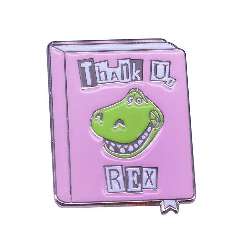 Dinosaur Enamel Pin: T-Rex Velociraptor Brooch Gift