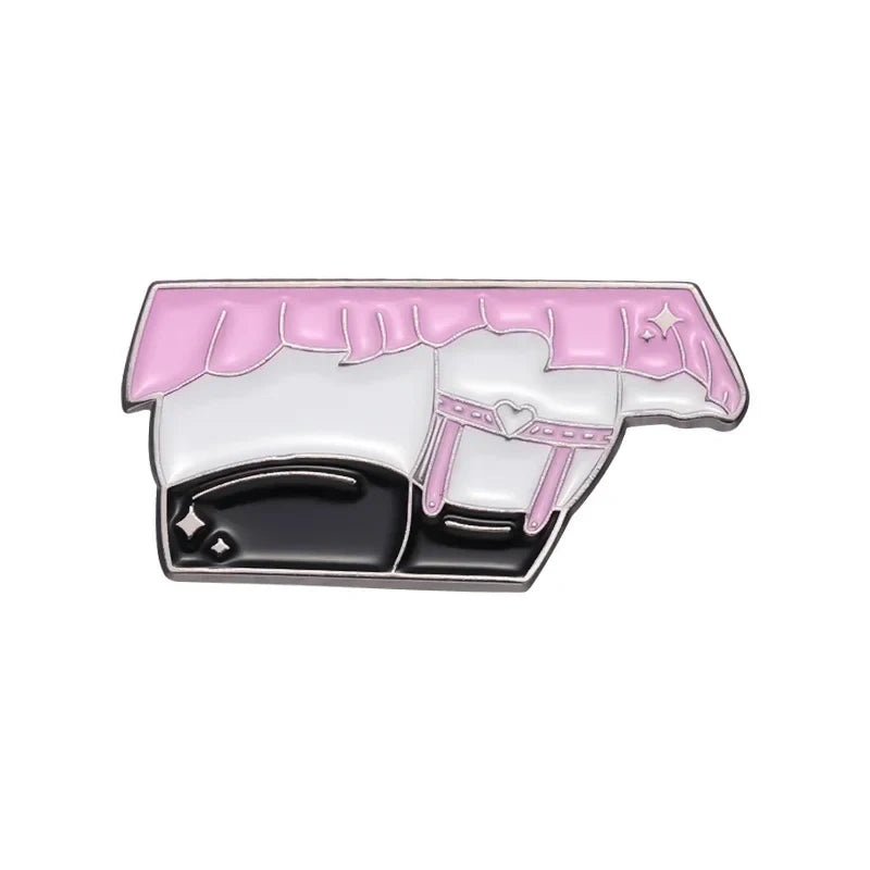 Sexy Anime Girl Miniskirt Thigh Brooch Enamel Pin Badge Jewelry Wholesale