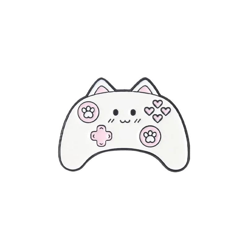 Pink Cat Earphones Enamel Pin Brooch Badge Cute Lapel Jewelry Gift