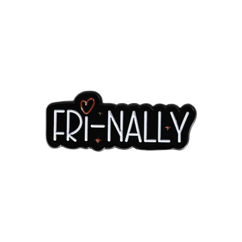 Friday F-Word Enamel Pin MILF Brooch Lapel Badge Jewelry Gift