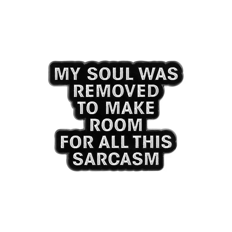 Sarcasm Loading Enamel Pin - Funny Quote Lapel Badge Jewelry