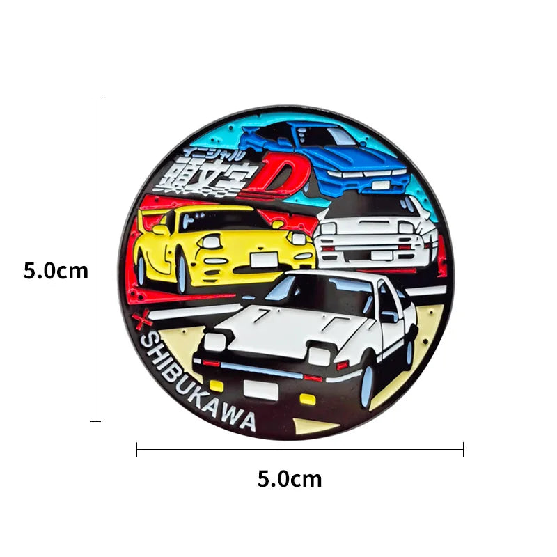 Racing Movie Enamel Pins Lapel Brooch Backpack Badges Metal Jewelry Gifts