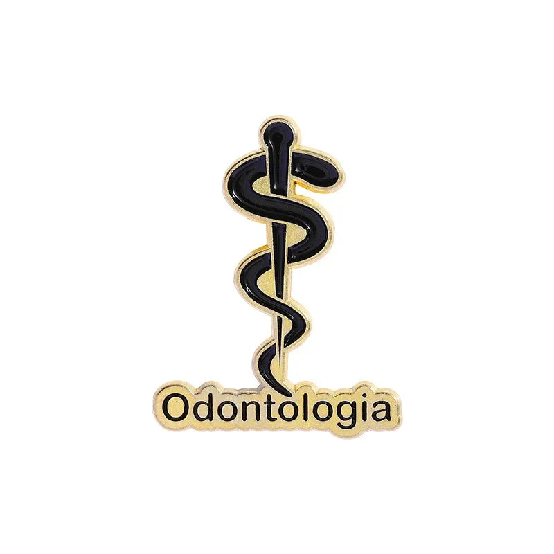 Caduceus Snake Enamel Pin Medical Badge Gift for Doctor Nurse