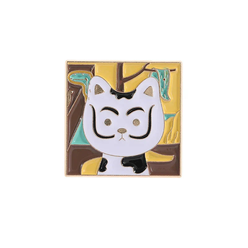 Cute Cat Enamel Pins Cartoon Animal Brooch Lapel Badge Jewelry Gift