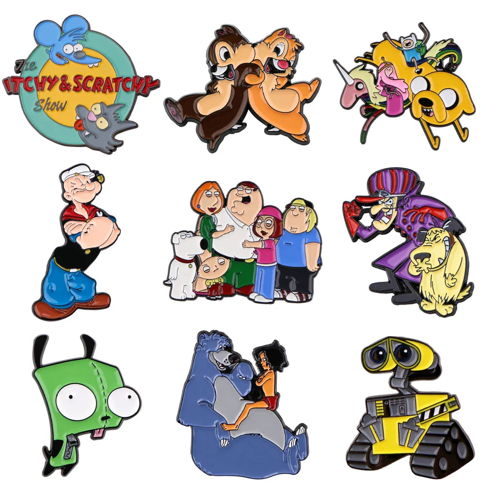 Green Alien Sailor Enamel Pin Brooch for Clothing Accessories Gifts