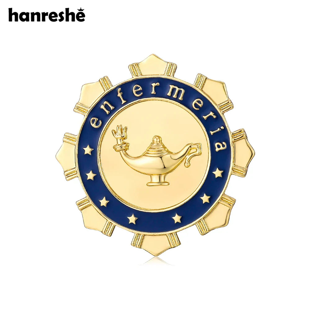 Hanreshe Nursing Enamel Brooch Medical Lamp Pin Badge for Doctor Nurse Student Gifts