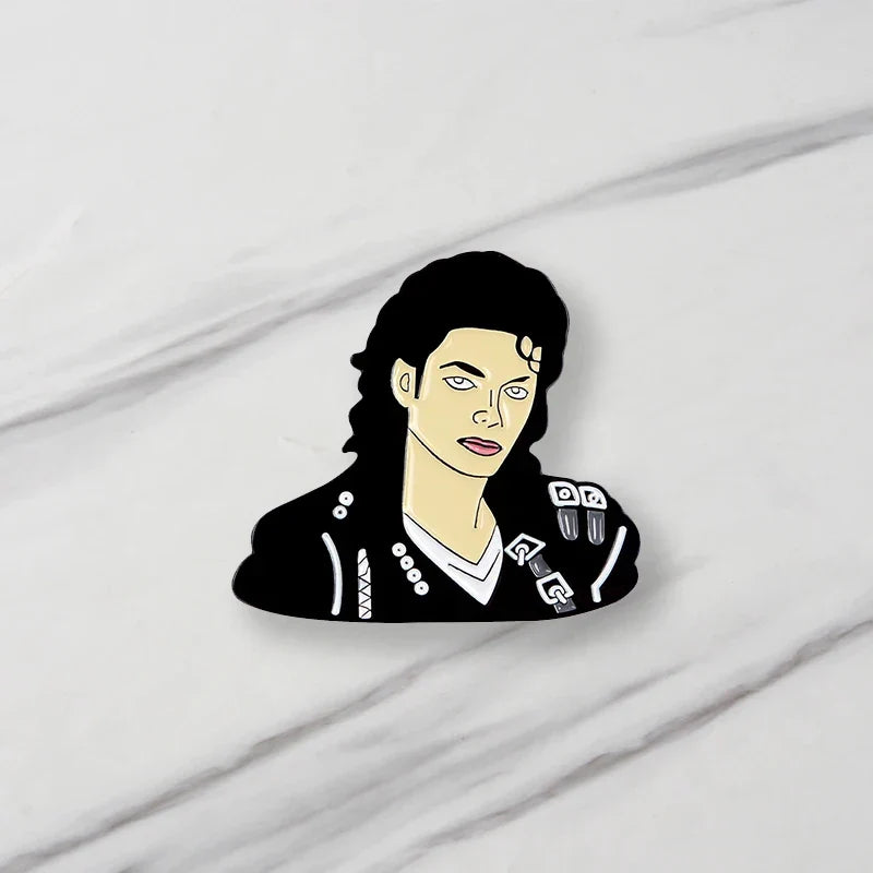 Michael Jackson Lapel Pin Vintage Music Badge Gift