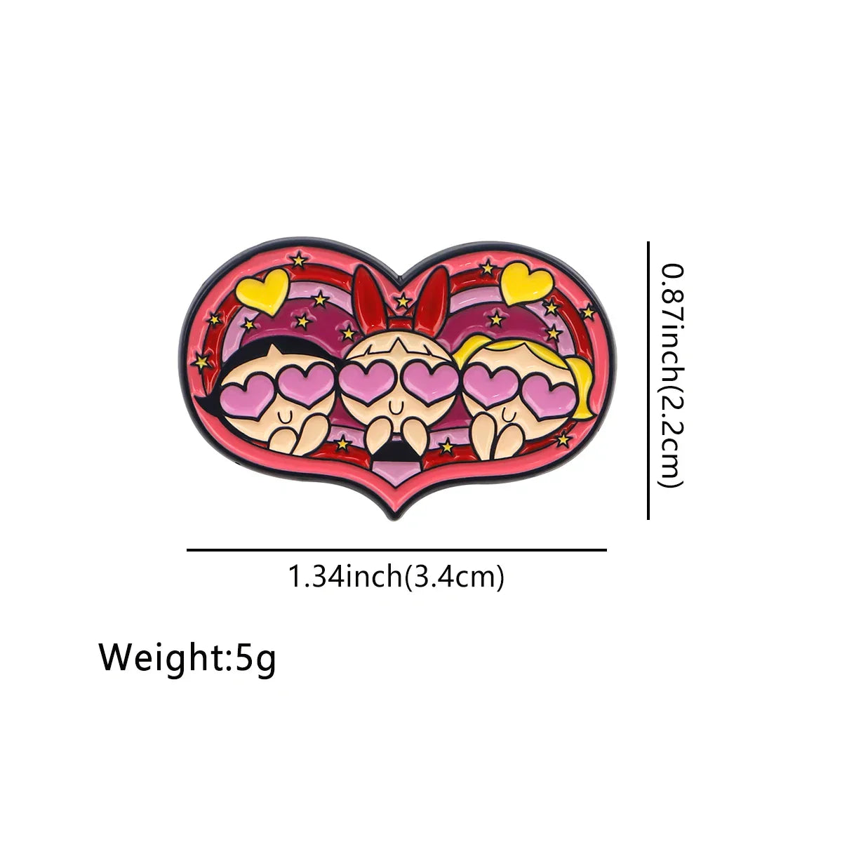Super Power Girls Cartoon Enamel Pins Brooches for Clothing Backpack Lapel Badges Jewelry Gifts