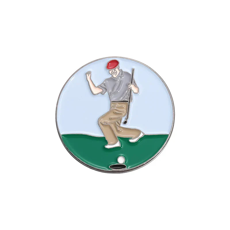 Magnetic Golf Hat Clip with Marker - Electroplated Paint, Training Aids, Kids Golfer Gift