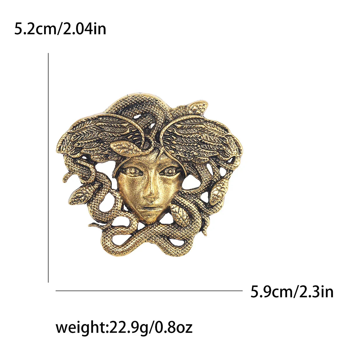Enamel Medusa Brooch Unisex Lapel Pin Banshee Jewelry Accessories