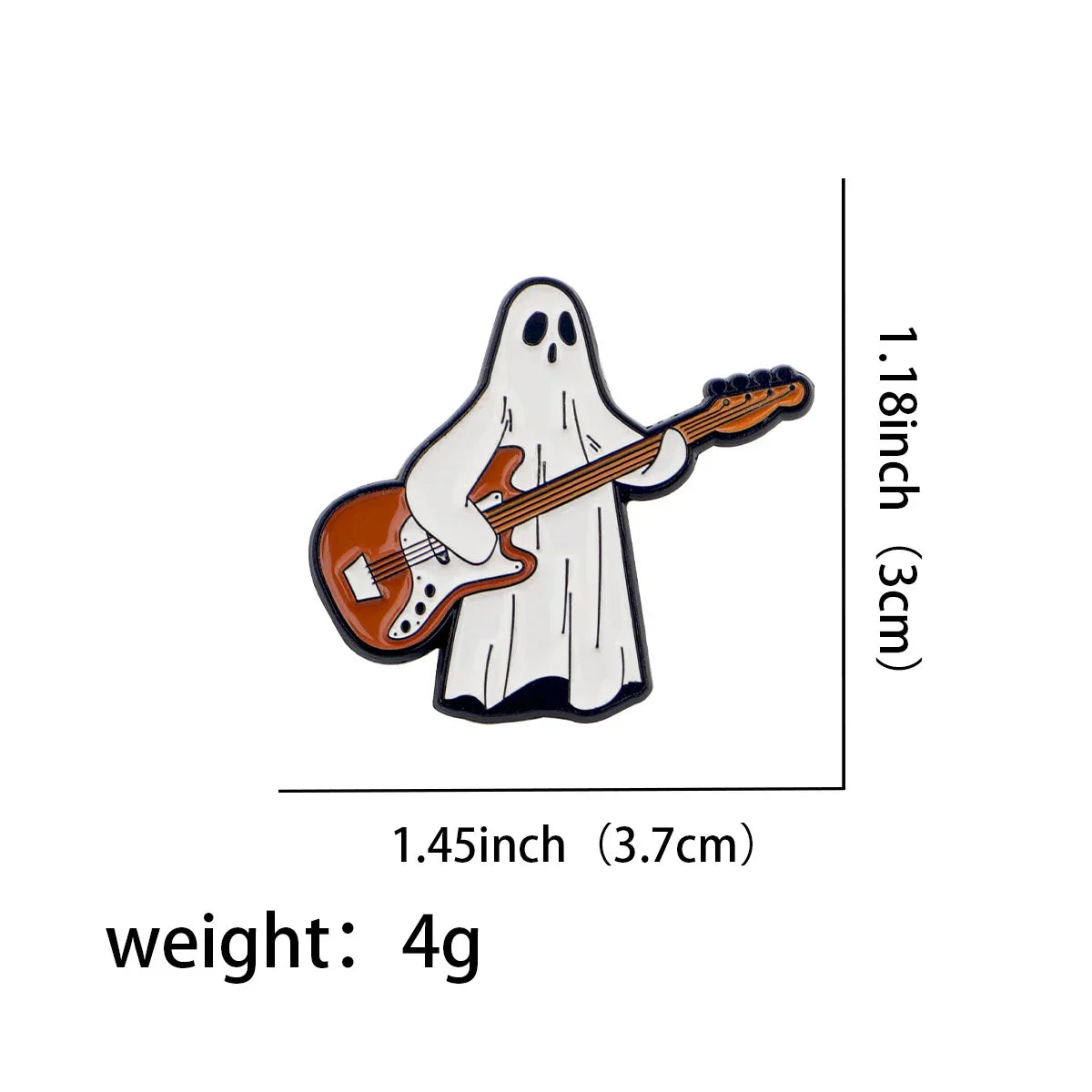 Ghost Guitar Enamel Pin Halloween Brooch Badge Jewelry Gift