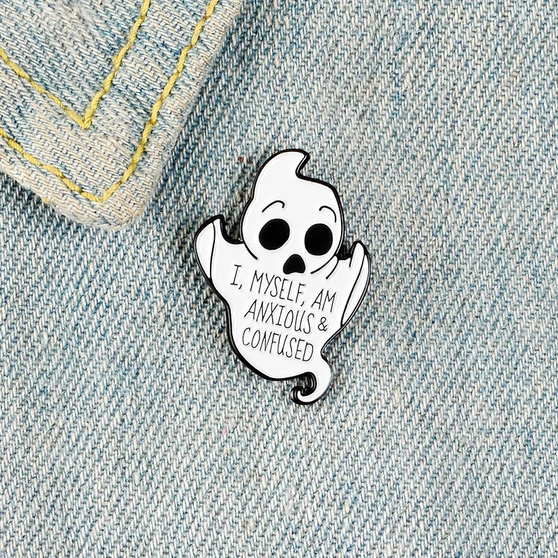 Ghost Baby Brooch Pin for Hat Glasses Pet Party Gifts