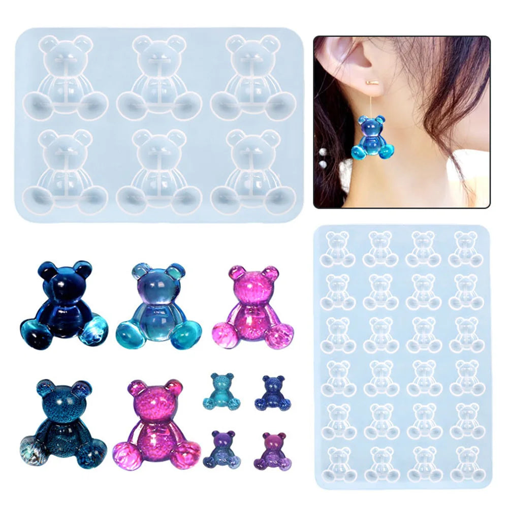 Bear Pendant Resin Mold Silicone Molds for Jewelry Making
