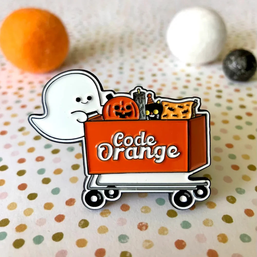 Halloween Ghost Pumpkin Enamel Pin | Spooky Lapel Badge Brooch Gifts Wholesale