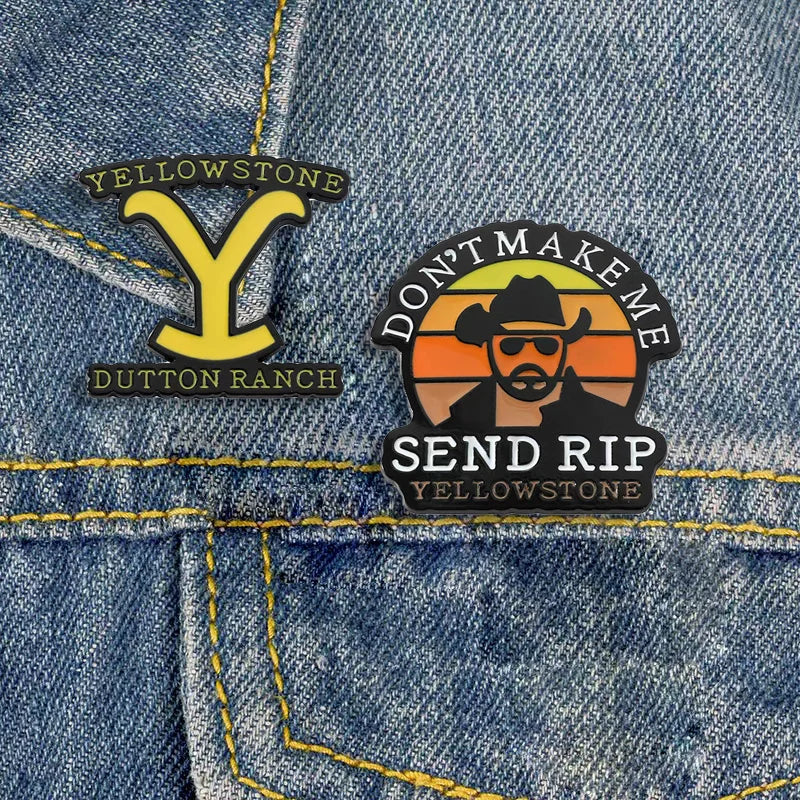 Yellowstone Dutton Ranch Y Logo Metal Badge Pin