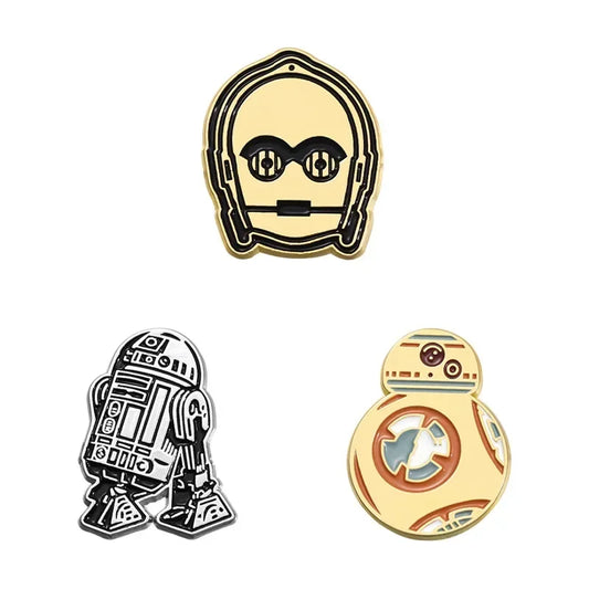3 Pcs Alien Geometric Brooch Pin Badge for Backpack or Clothes