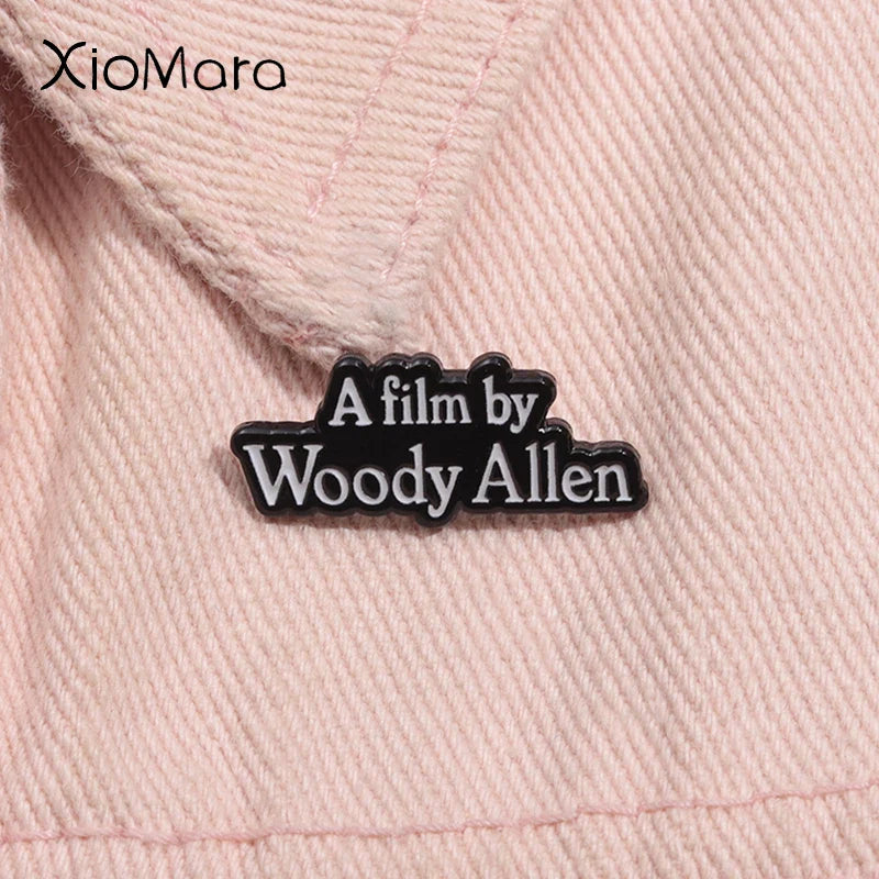 Woody Allen Film Director Enamel Pin Comedy Brooch Fashion Jewelry Gift