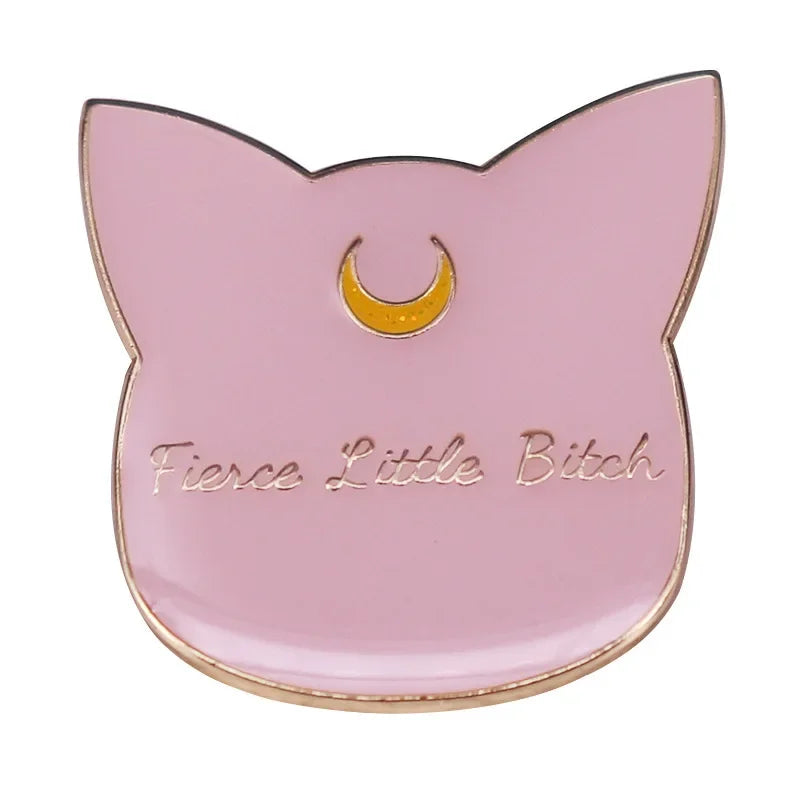 Magic Moon Girl Enamel Pin Brooch Jewelry Gifts