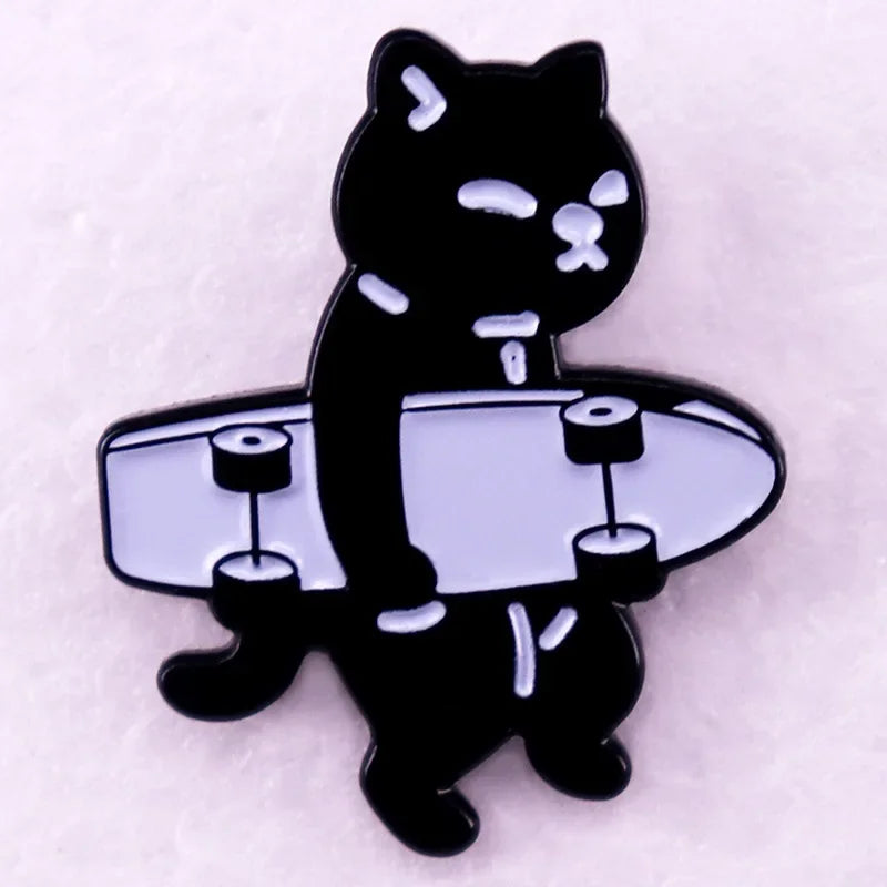 Cute Cartoon Animal Enamel Pins: Kitten Dog Lapel Badge Brooch Accessories