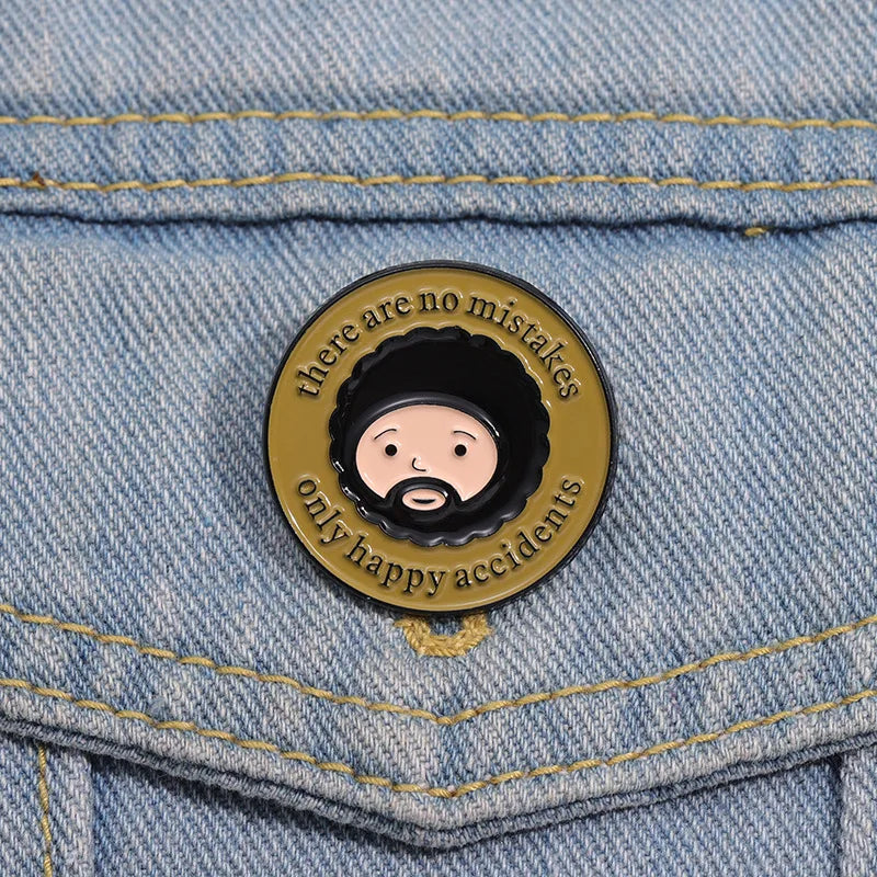 Happy Accidents Enamel Pin Brooch Lapel Badge Cartoon Metal Jewelry Gift Wholesale