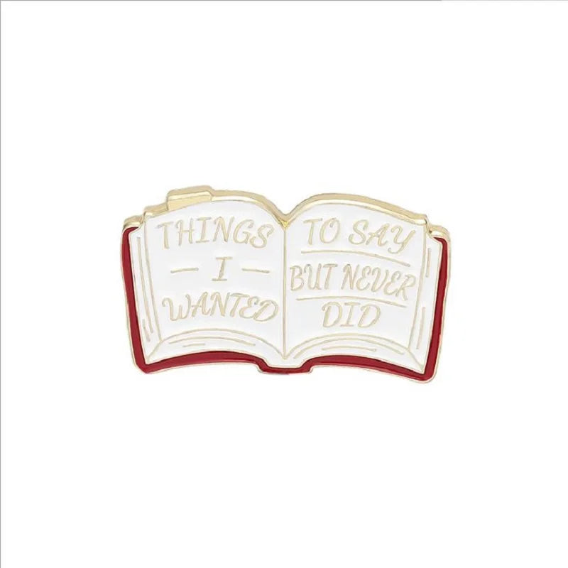 Reading Books Enamel Pins Cute Backpack Jewelry Gift for Kids