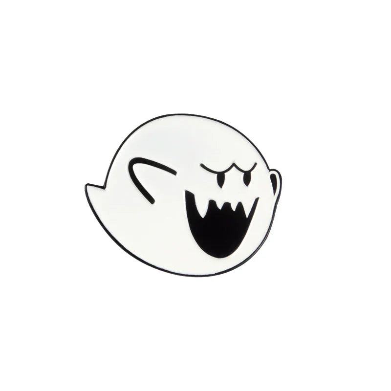 Super Boo Enamel Pins Brooches Badges Ghost Game Fans Gifts