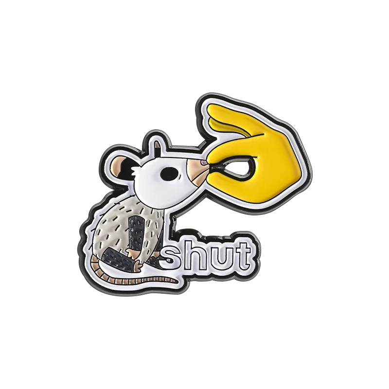 Screaming Porcupine Enamel Pin Brooch Jewelry Gift Wholesale