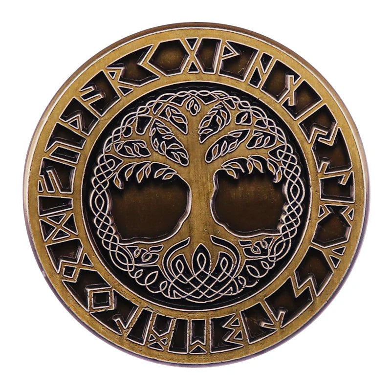 Yggdrasil Norse Viking Tree of Life Enamel Pin