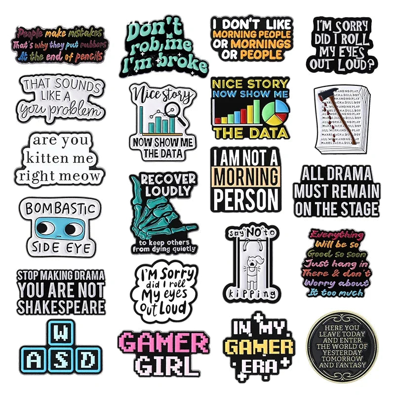Humor Proverb Enamel Pin: "Drama Stays On Stage" Brooch Lapel Badge Funny Gift