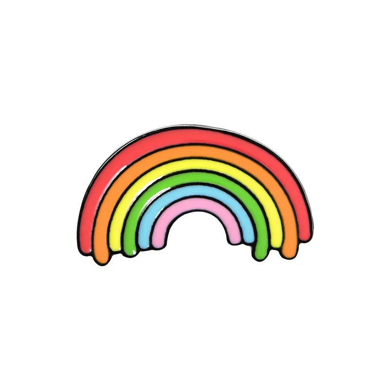 Rainbow Sunset Enamel Pin Jewelry Gift Lapel Badge for Women Men